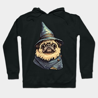 Cute Pug Wizard design Hoodie